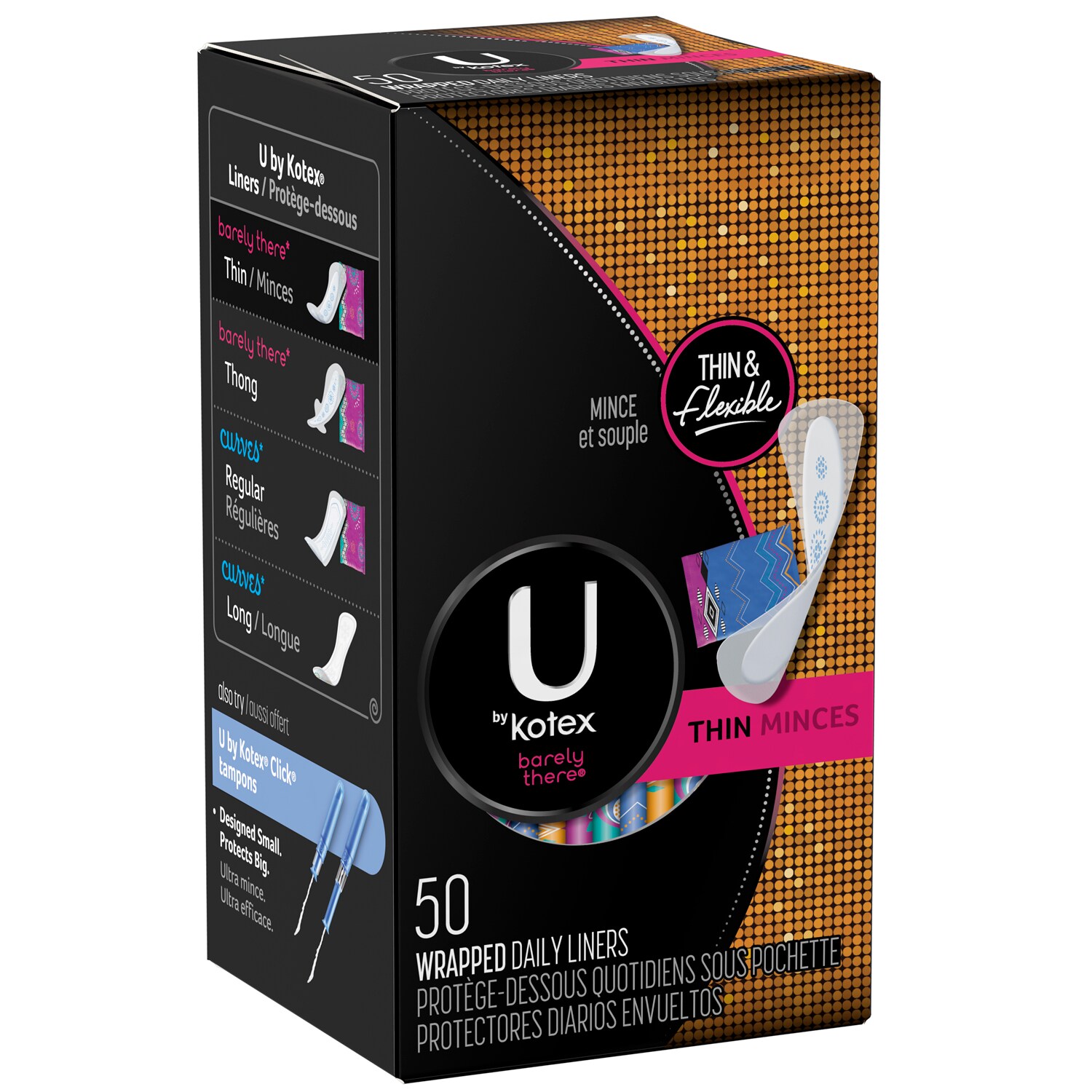 Kotex U by Kotex Barely There Daily Liners, Thin 