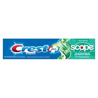 Crest Complete Whitening + Scope Toothpaste, Minty Fresh Striped