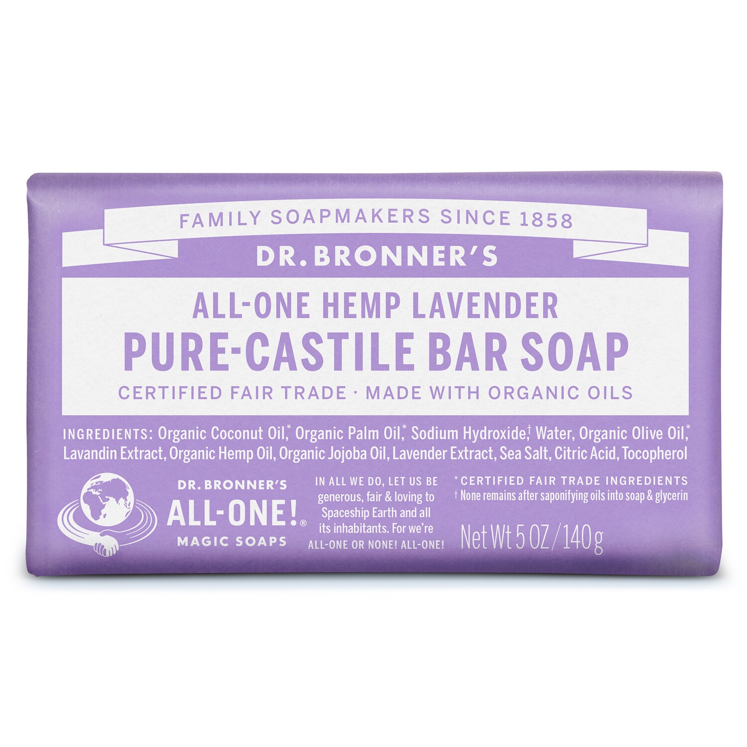 Dr. Bronner's Magic Soaps, All-One Hemp Lavender Pure-Castile Soap