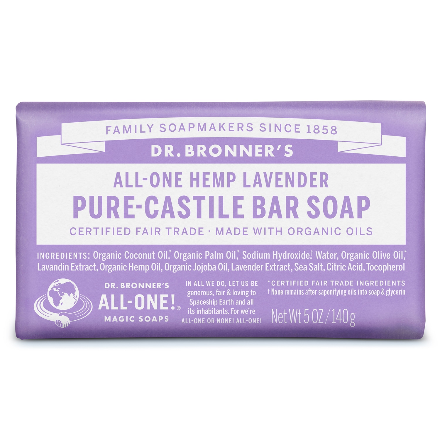 Dr. Bronner's Magic Soaps, All-One Hemp Lavender Pure-Castile Soap