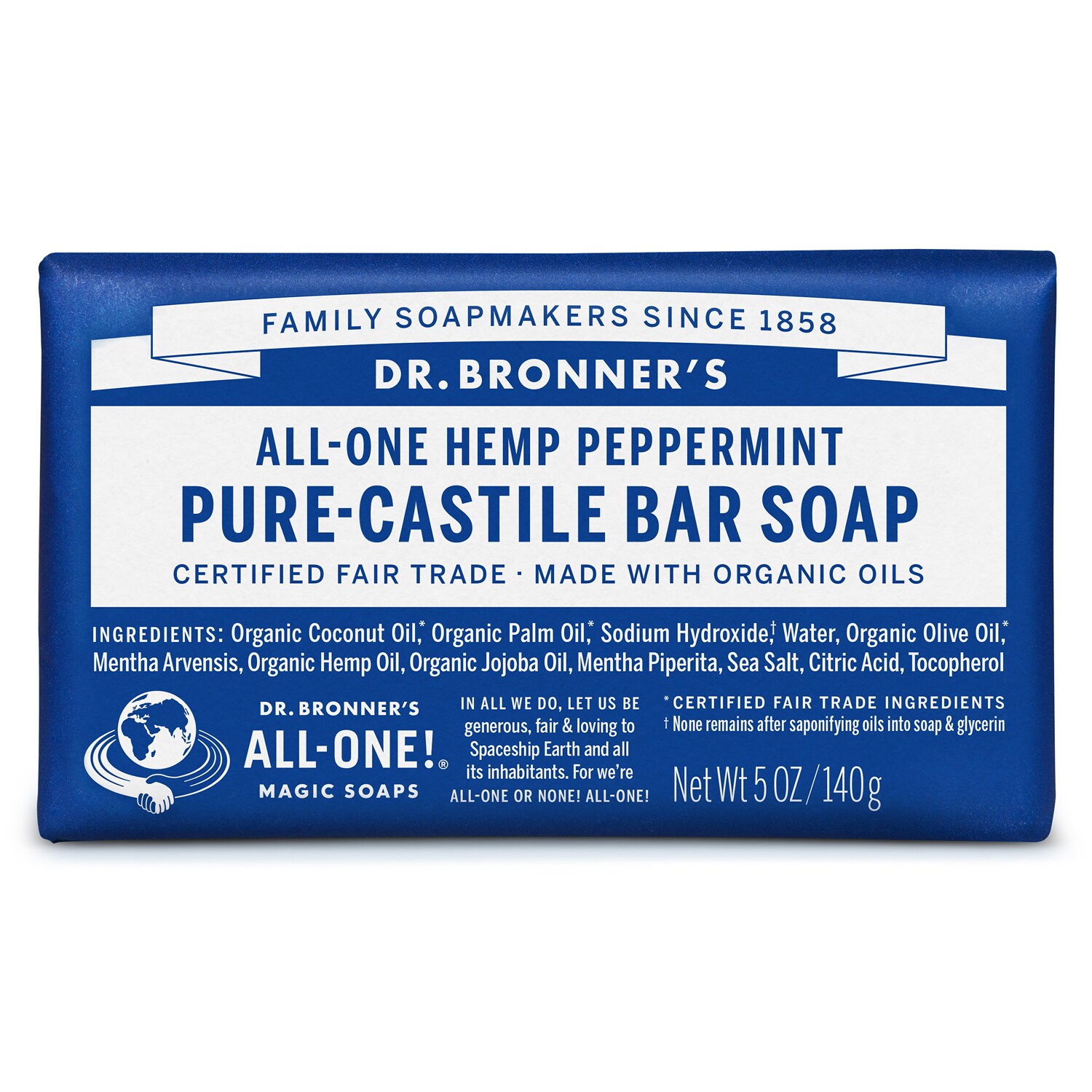 Dr. Bronner's Magic Soaps, All-One Peppermint Pure-Castile Soap