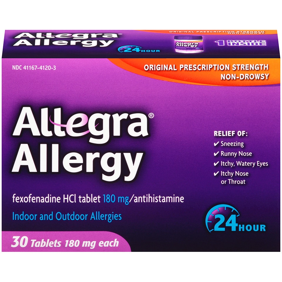 Allegra 24-Hour Allergy Tablet, 180mg