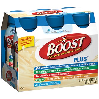 Boost Plus Complete Nutritional Drink, Very Vanilla, Plastic Bottles
