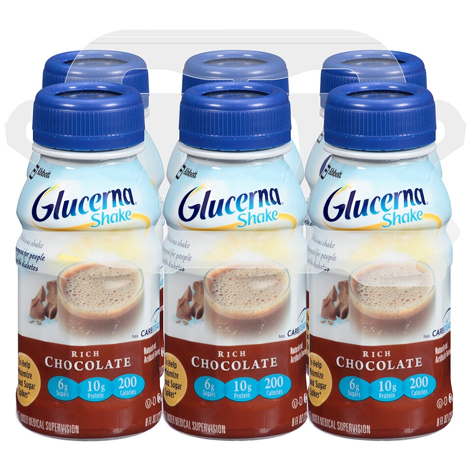 Glucerna Shake, Rich Chocolate, Plastic Bottles