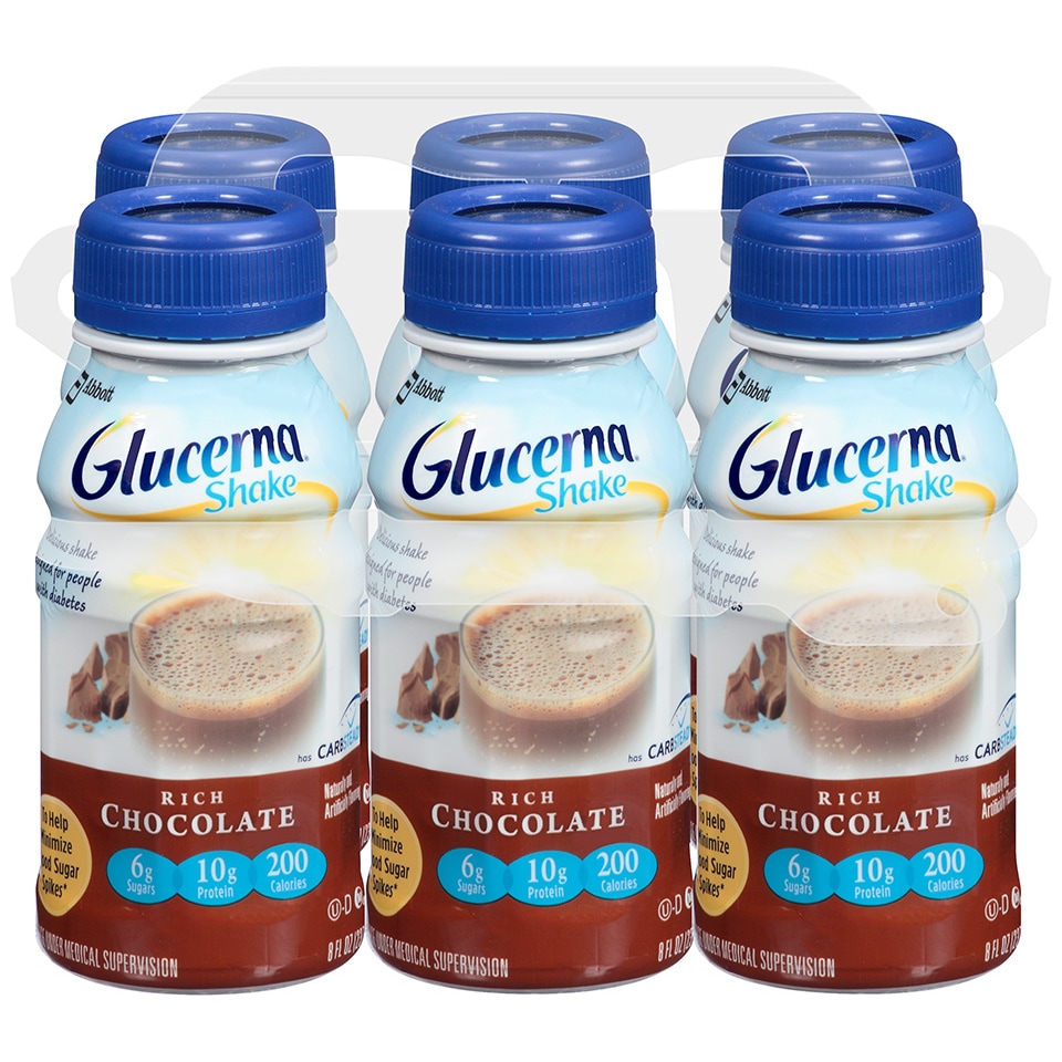 Glucerna Shake, Rich Chocolate, Plastic Bottles
