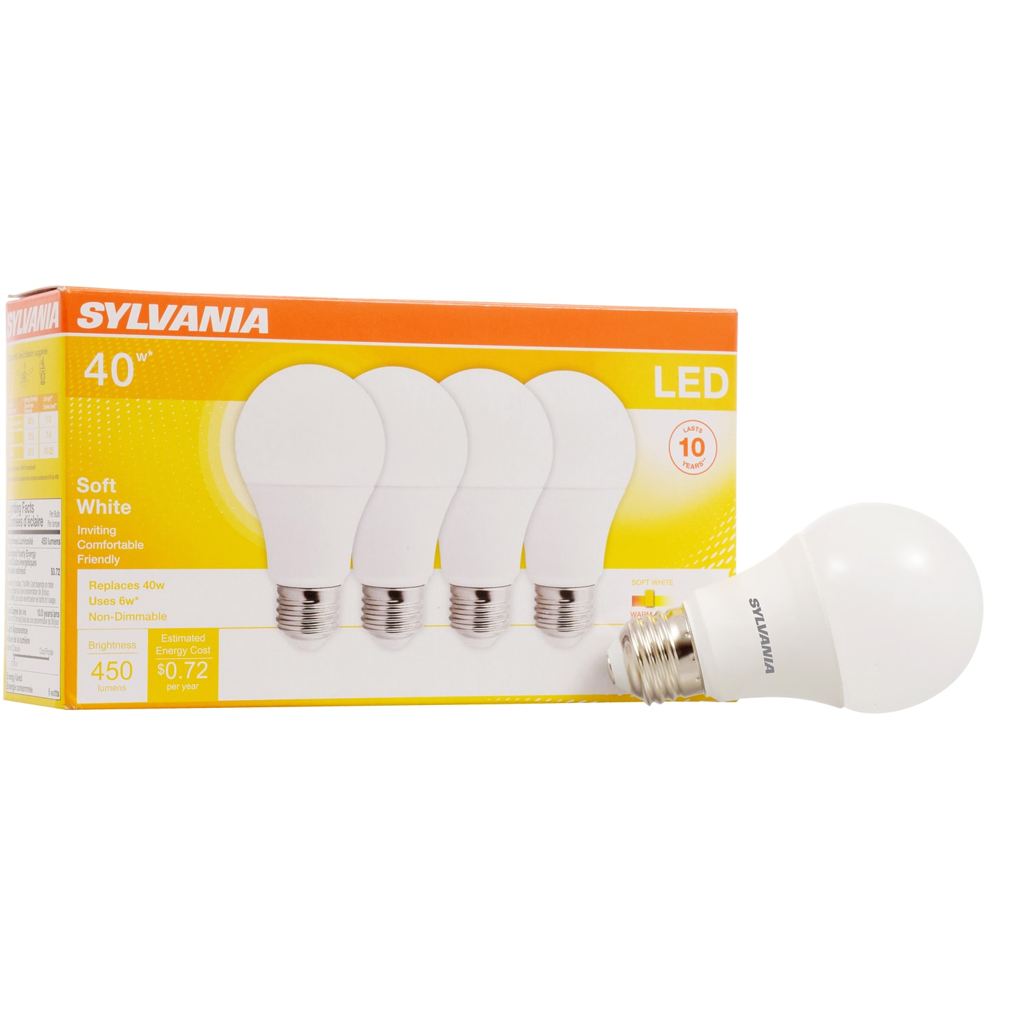 Sylvania LED Soft White Light Bulbs, 40W