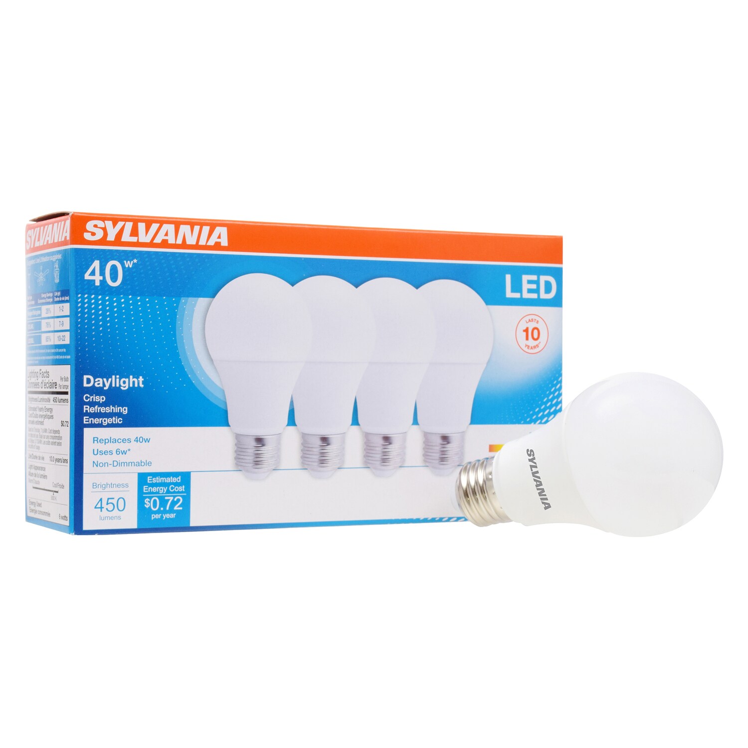 Sylvania LED Daylight Light Bulbs, 40W