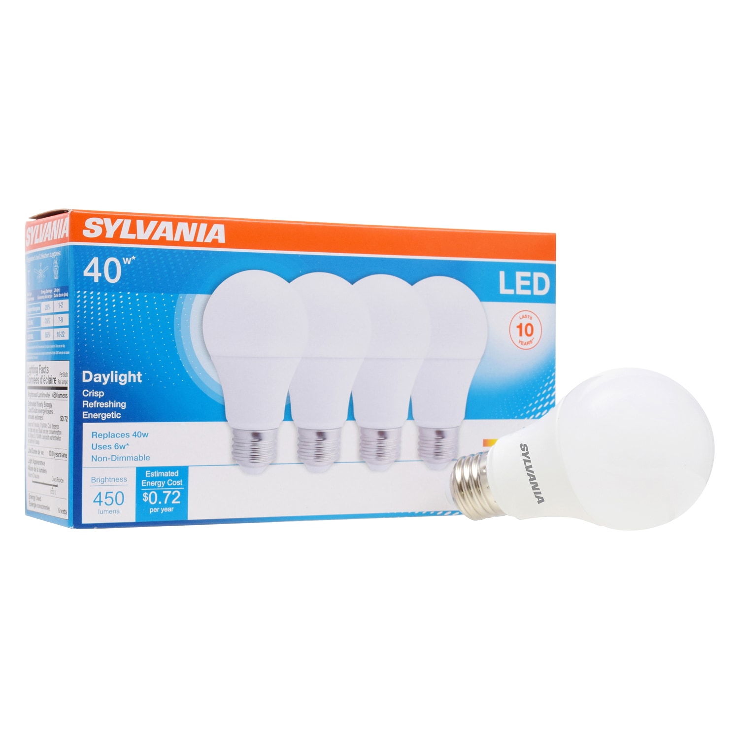 Sylvania LED Daylight Light Bulbs, 40W