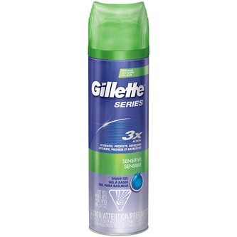Gillette Series Shaving Gel for Sensitive Skin, Cool Wave