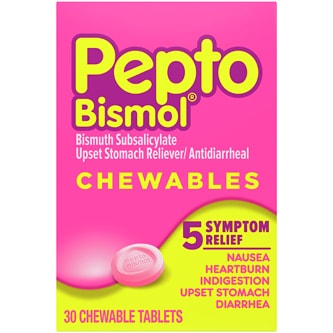 Pepto-Bismol 5 Symptom Digestive Relief Chewable Tablets