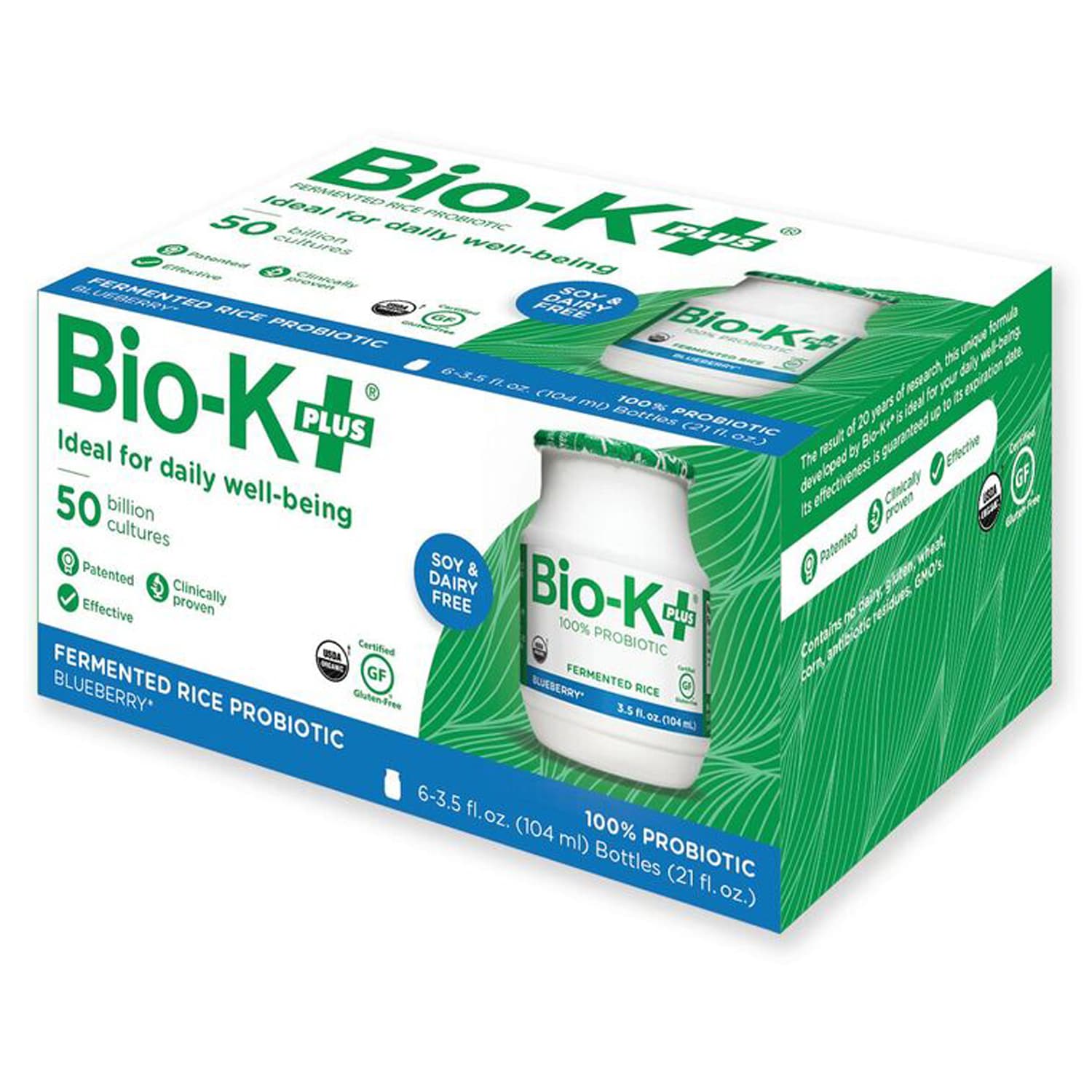Bio-K Plus Organic Fermented Rice Probiotic, Blueberry