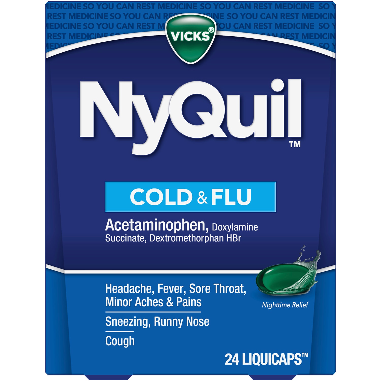 Vicks NyQuil Cold & Flu Nighttime Relief LiquiCaps