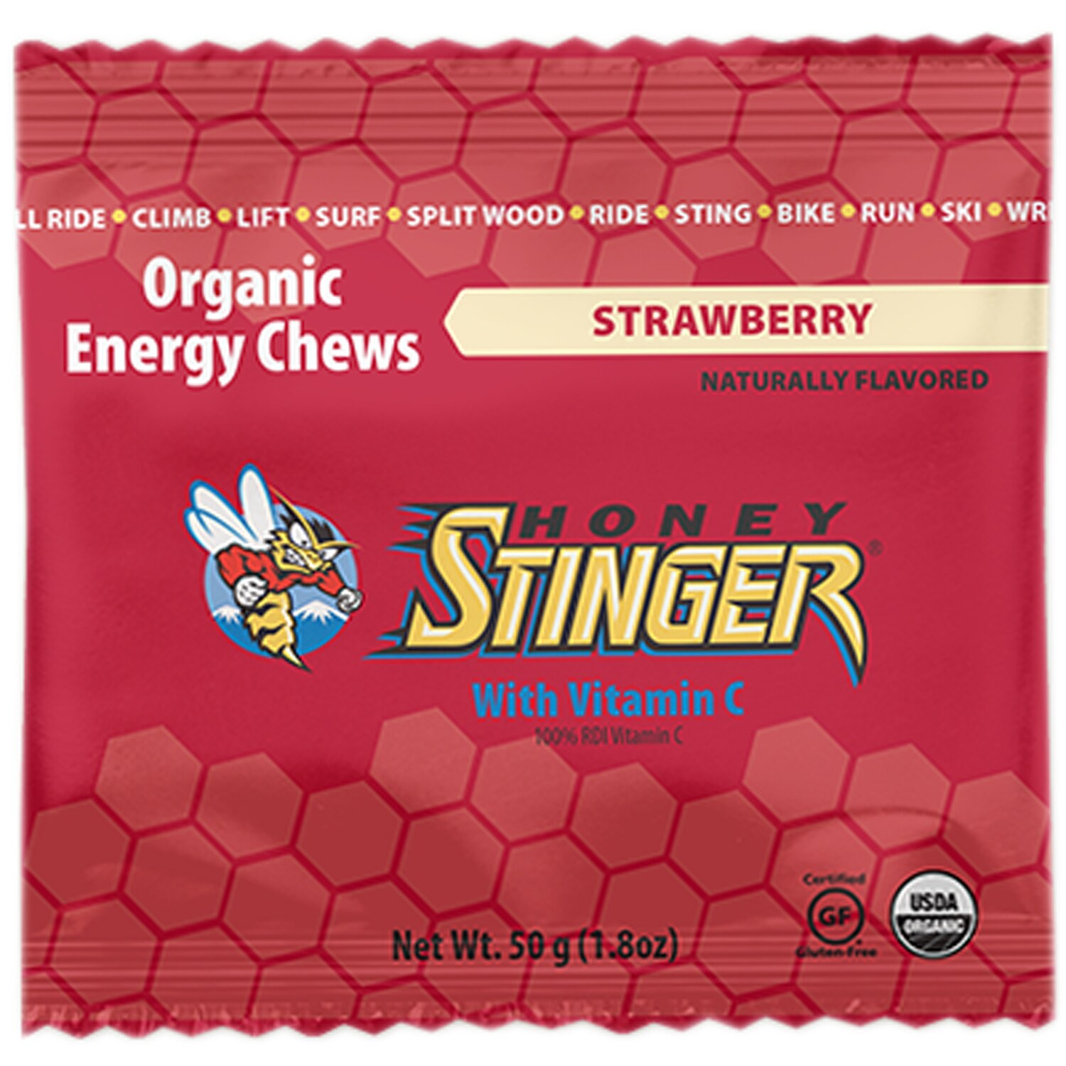 Honey Stinger Organic Energy Chews, Strawberry