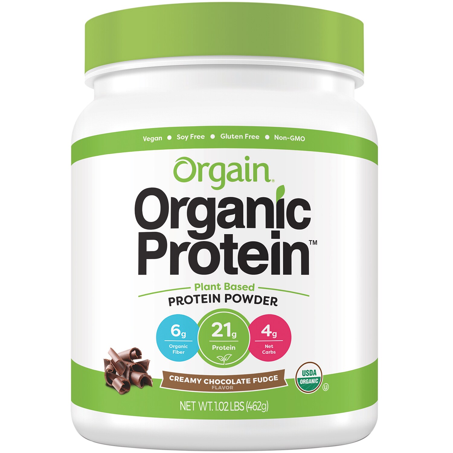 Orgain Organic Plant-Based Protein Powder, Creamy Chocolate Fudge