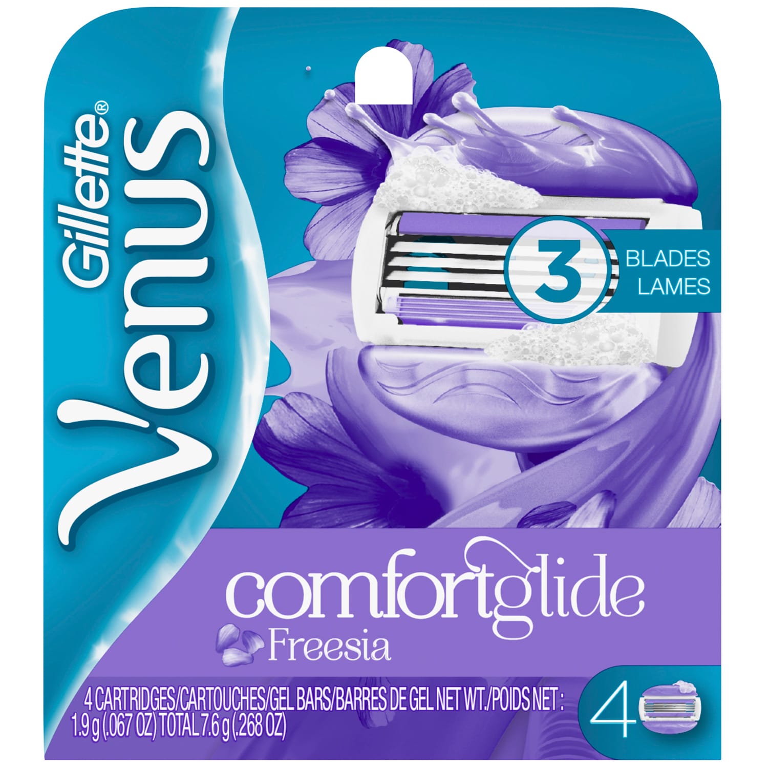 Gillette Venus ComfortGlide Cartridges, Freesia