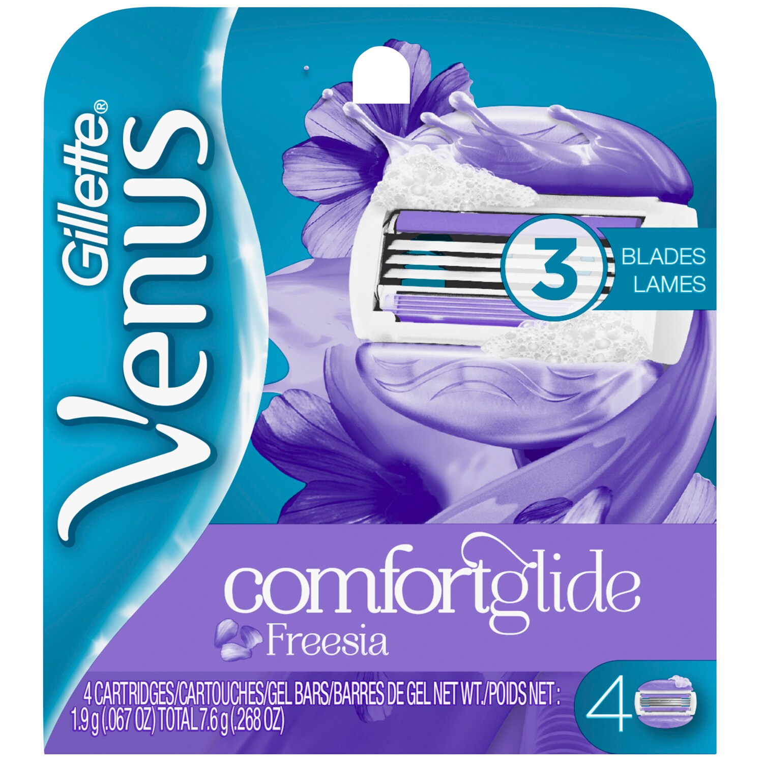 Gillette Venus ComfortGlide Cartridges, Freesia
