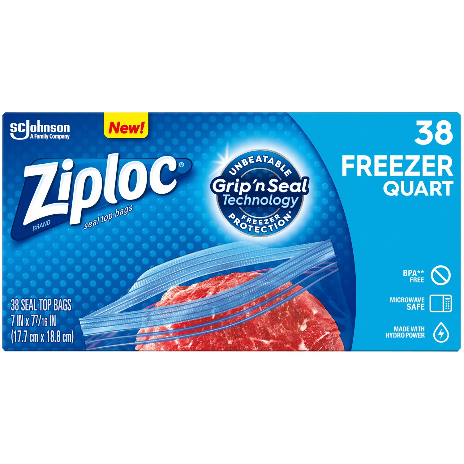 Ziploc Seal Top Quart Freezer Bags