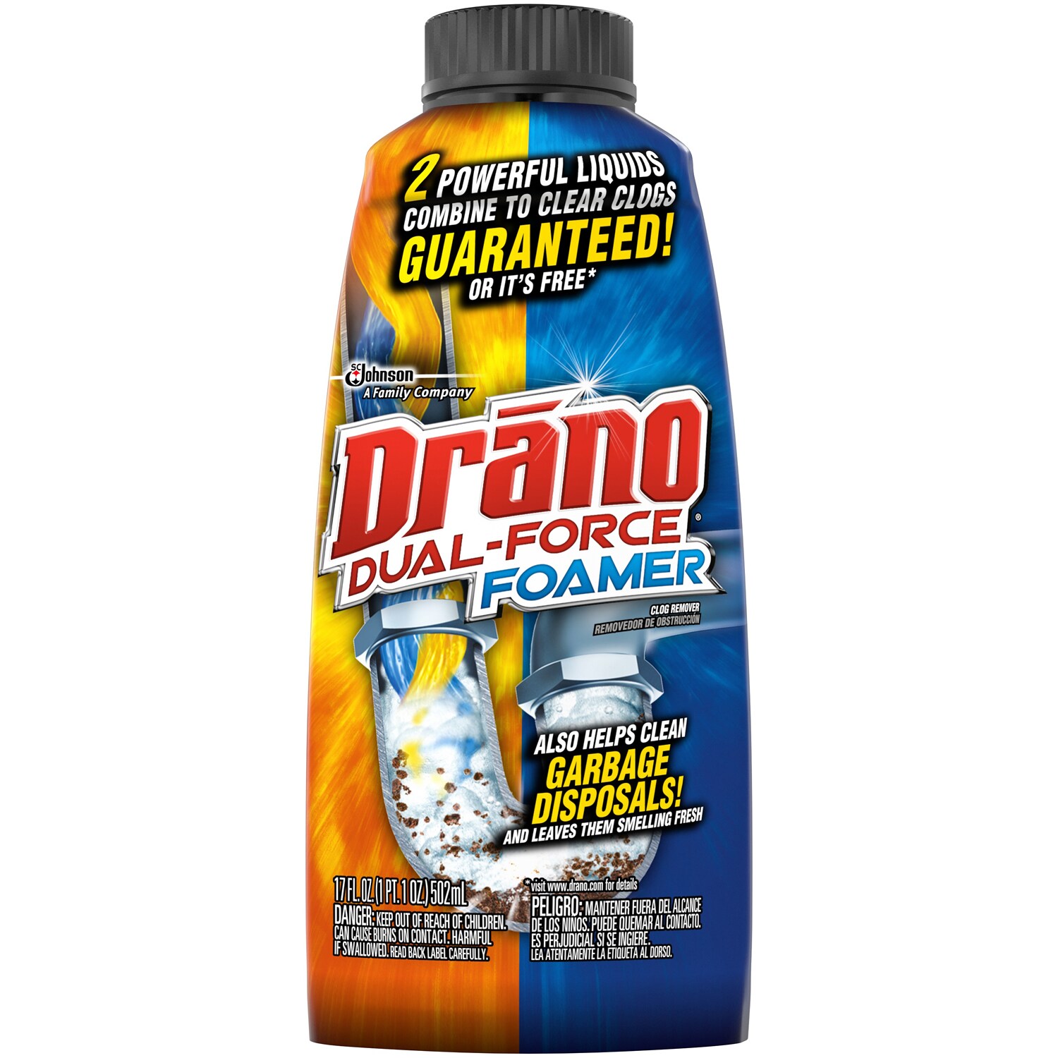 Drano Dual-Force Foamer Clog Remover