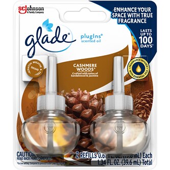 Glade PlugIns Scented Oil Refills, Cashmere Woods