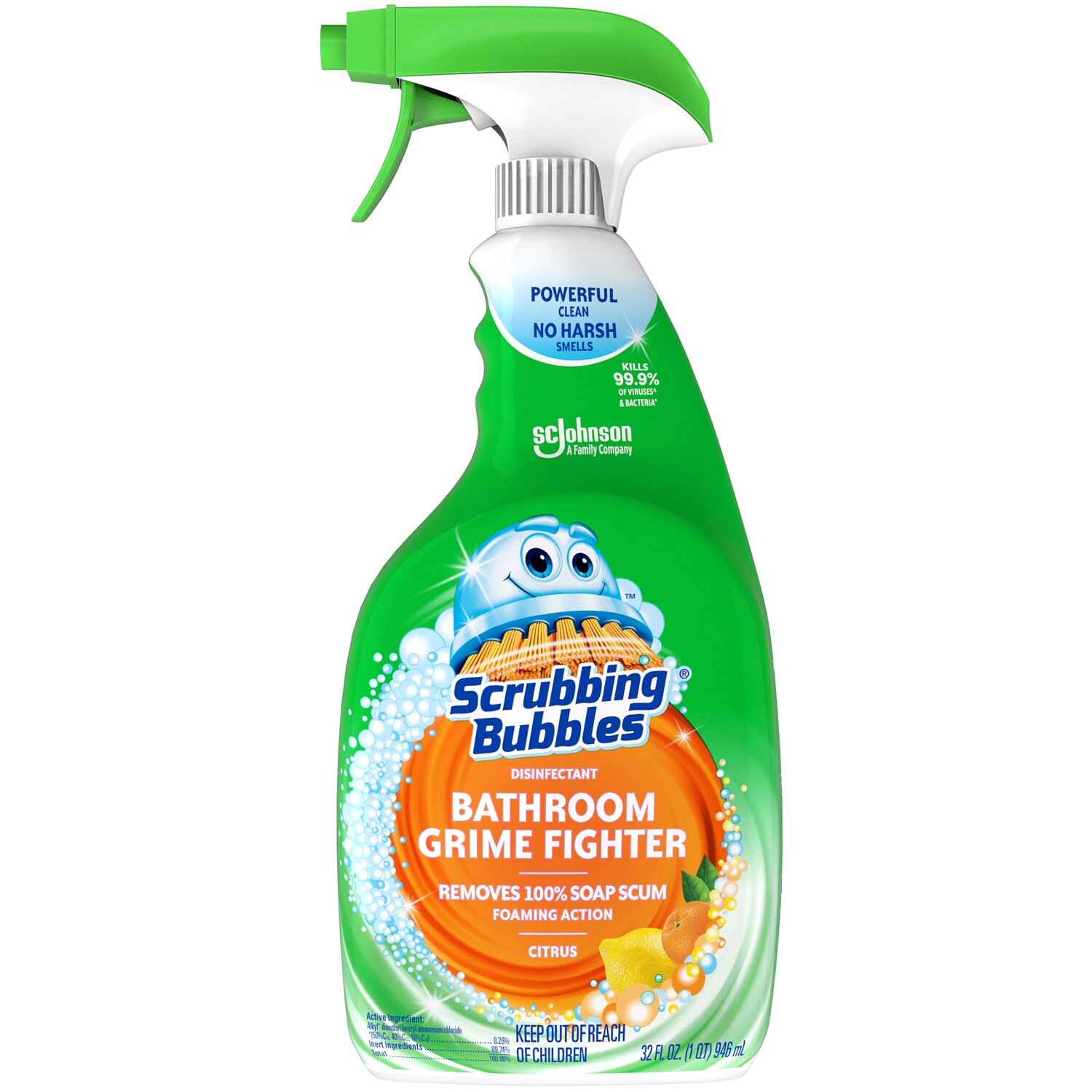 Scrubbing Bubbles Bathroom Grime Fighter Disinfectant Bundle, Citrus