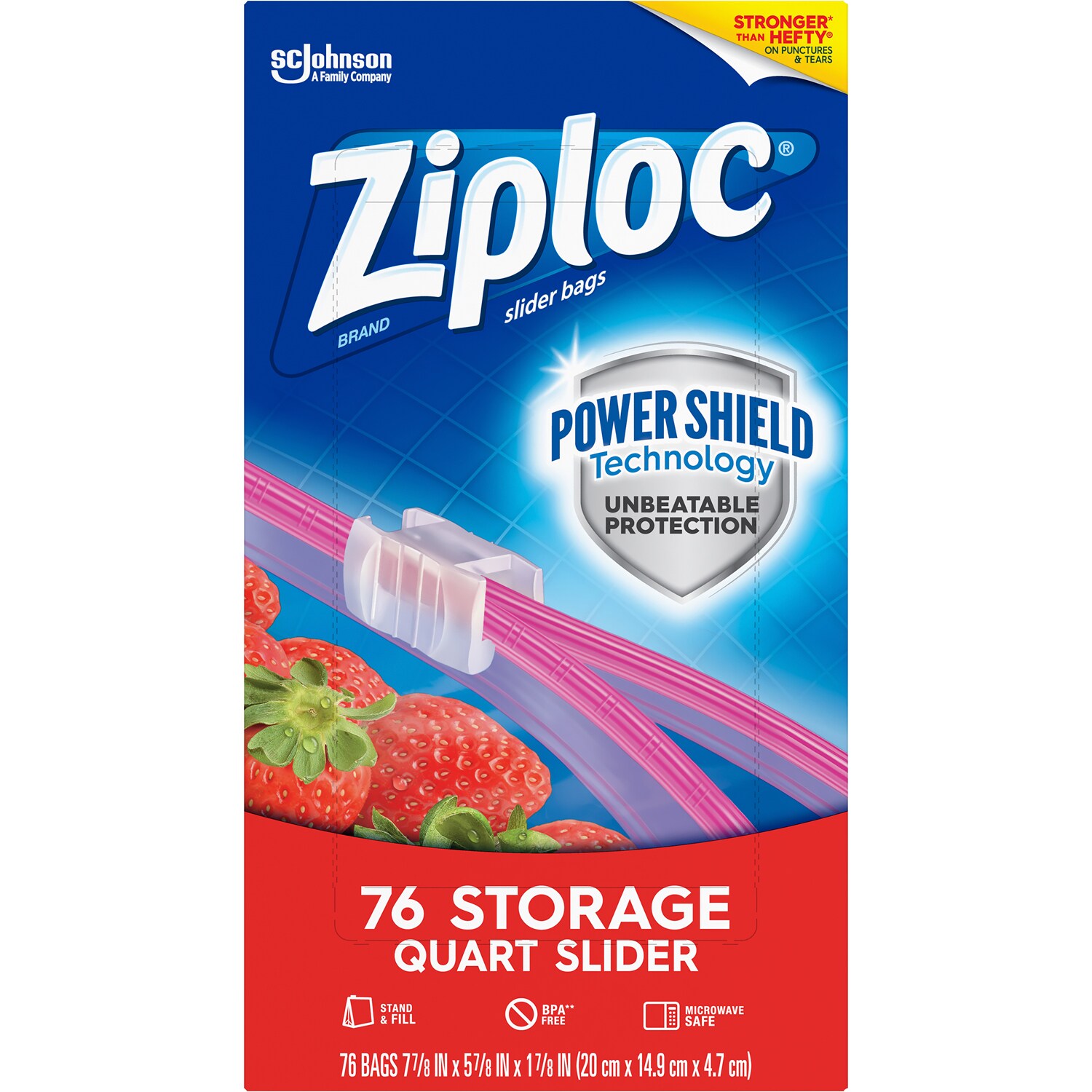 Ziploc Slider Quart Storage Bags