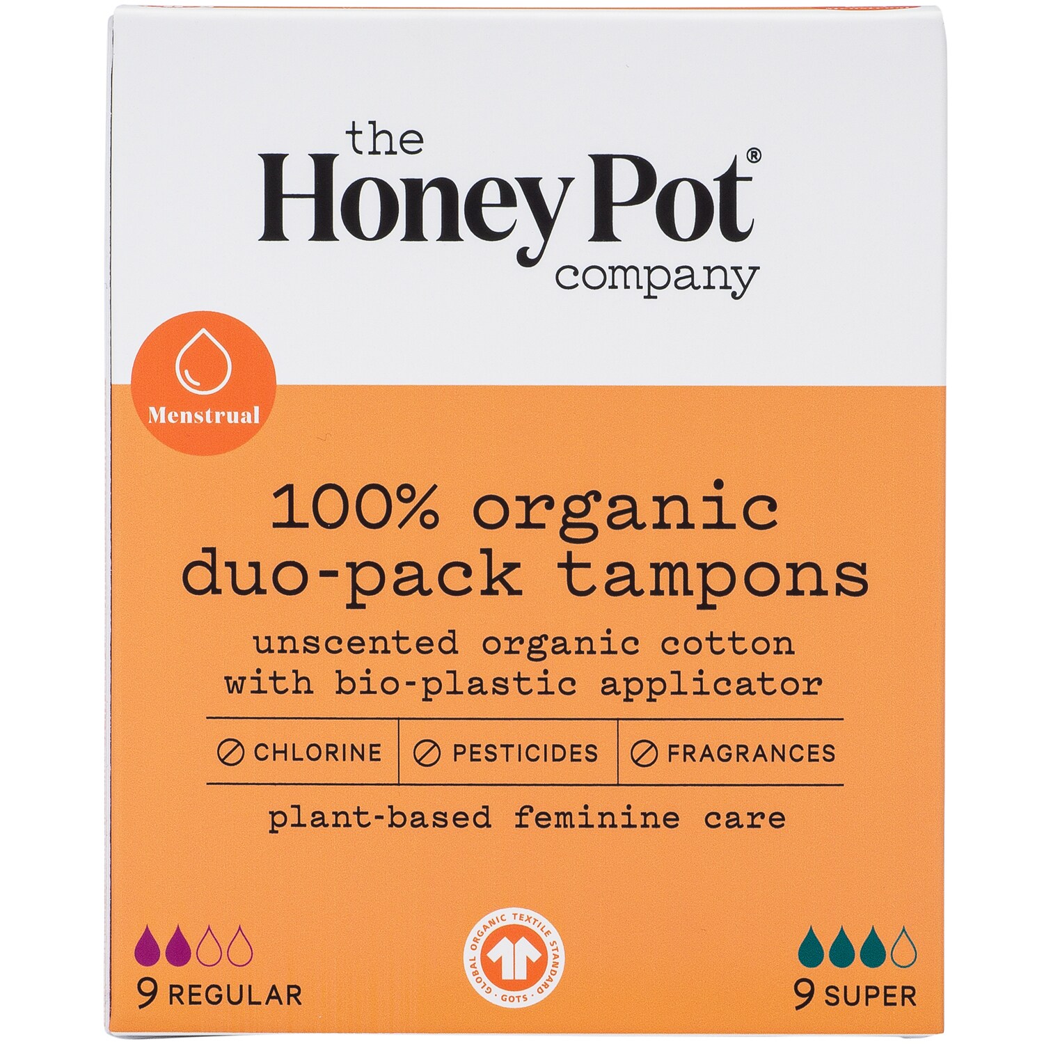 The Honey Pot Company 100% Organic Tampons, Duo-Pack