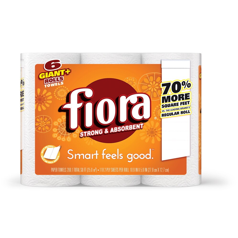 Fiora 2-Ply Paper Towels, Giant+ Rolls