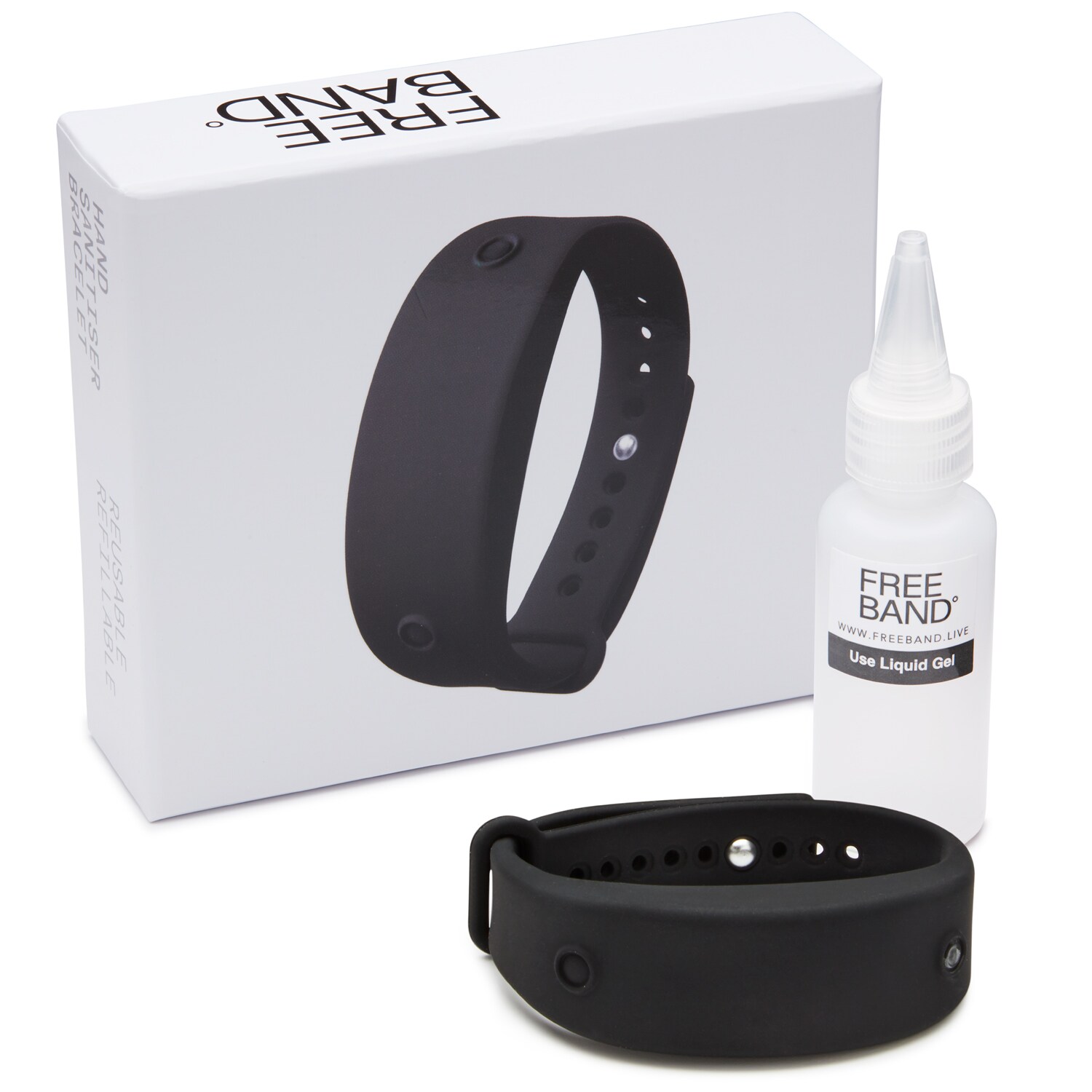FreeBand Hand Sanitizer Bracelet, Black