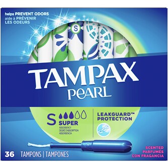 Order Tampax Pearl Plastic Tampons Super Fresh Scent Fast Delivery