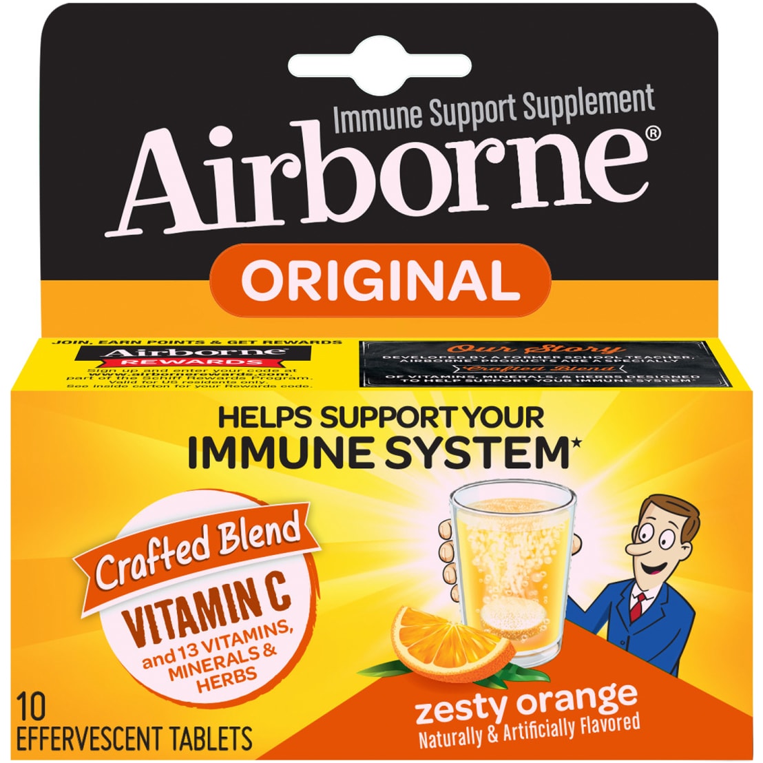 Airborne Effervescent Health Formula, Zesty Orange