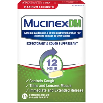 Mucinex DM Maximum Strength Expectorant and Cough Suppressant, Extended-Release Bi-Layer Tablets 