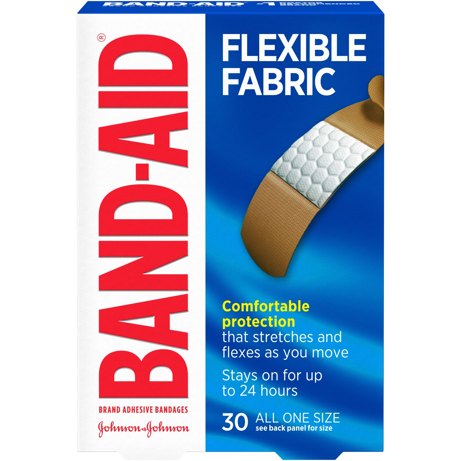 Band-Aid Flexible Fabric Adhesive Bandages, One Size