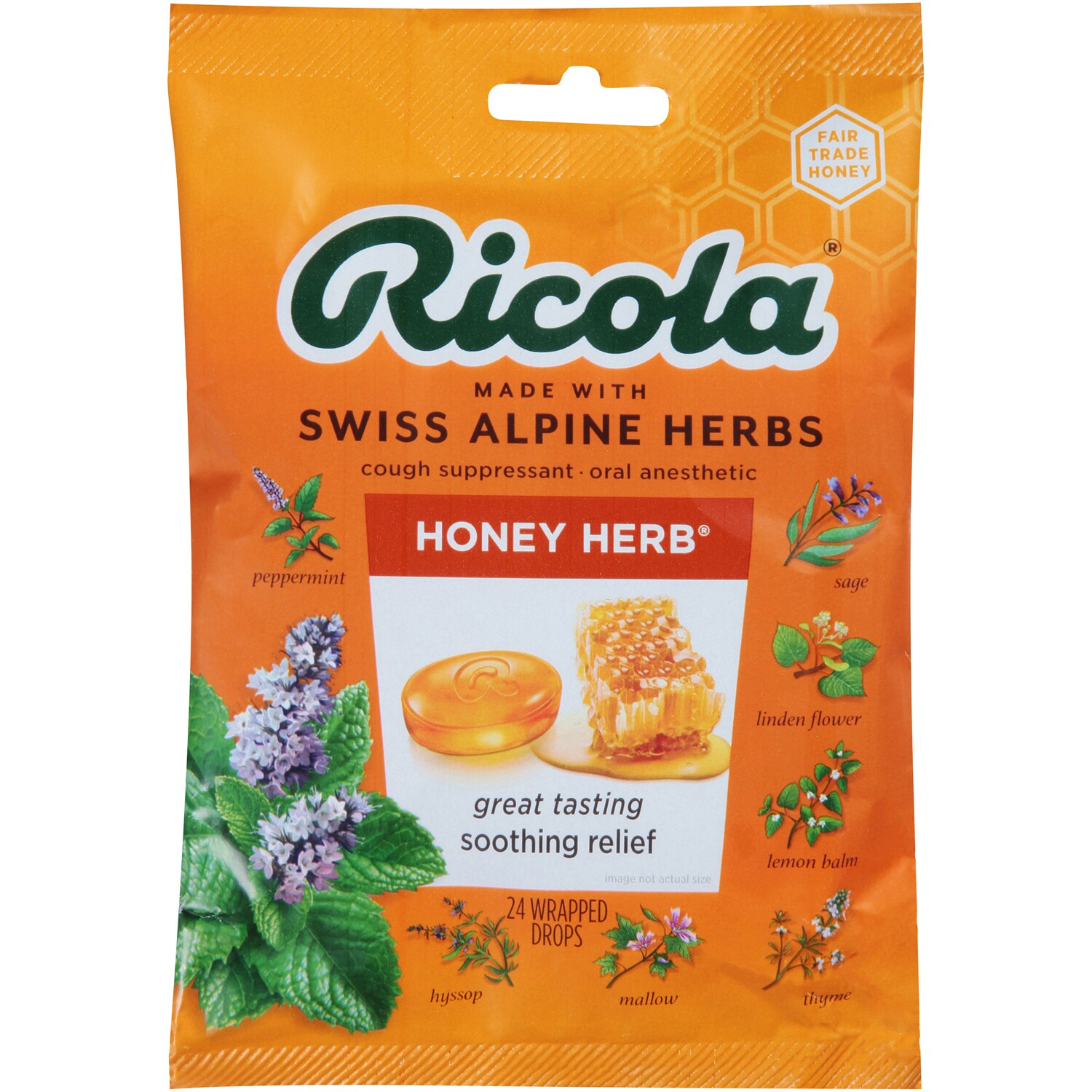 Order Ricola Natural Throat Drops, Honey Herb Fast Delivery