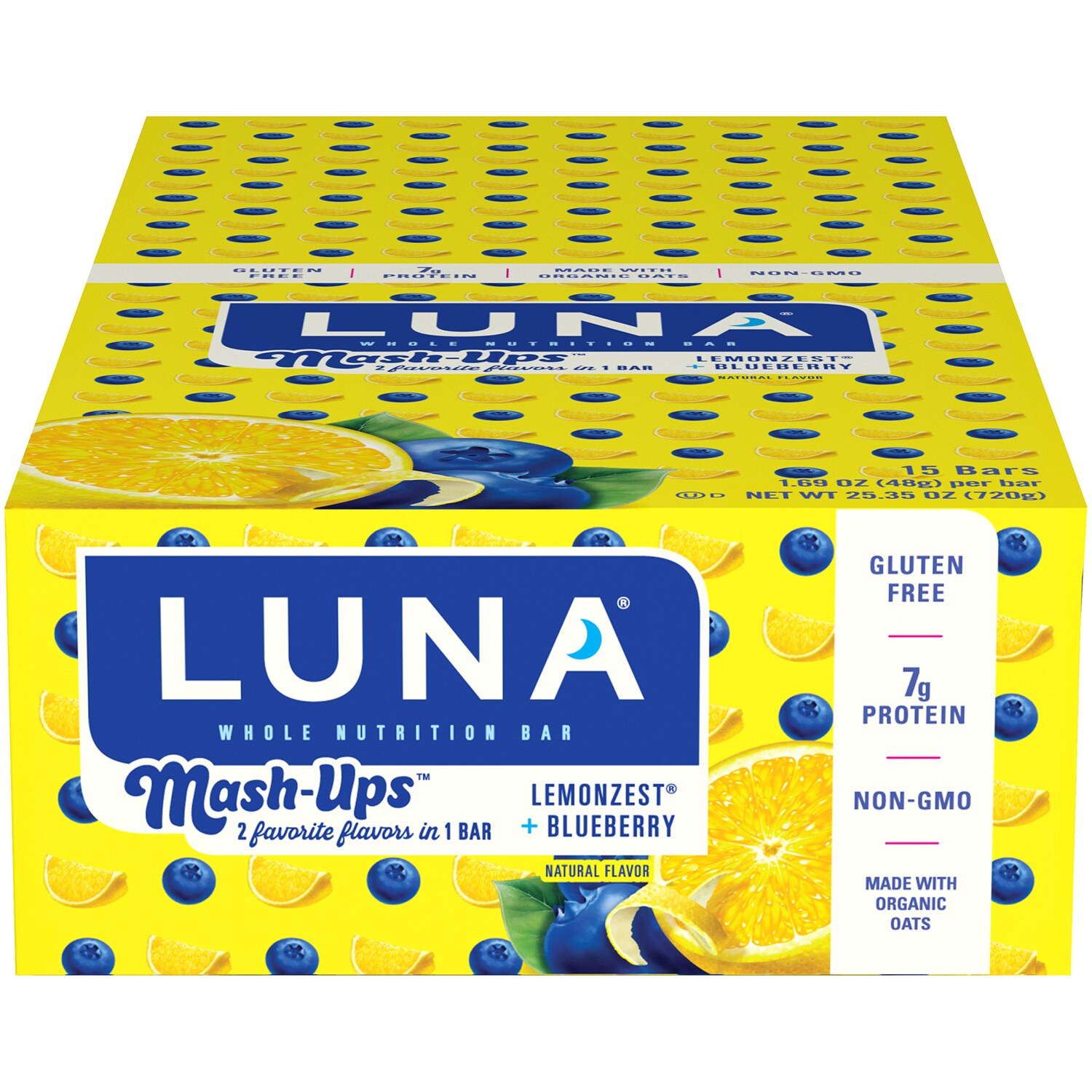 Luna Gluten-Free Nutrition Bars Mash-Ups, LemonZest + Blueberry