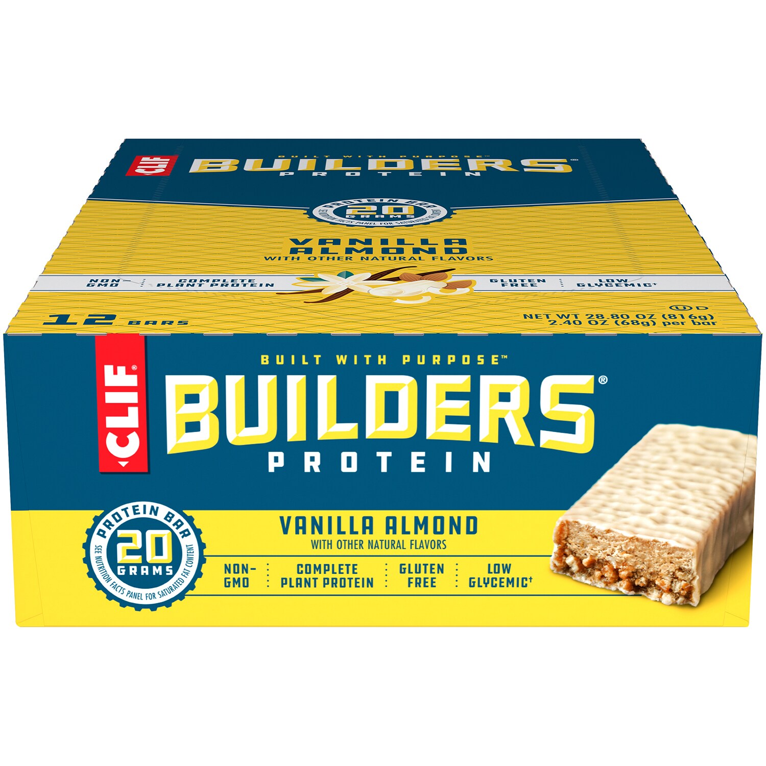 Clif Builders Protein Bars, Vanilla Almond