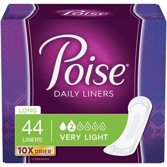 Poise Liners, Very Light Absorbency, Long Length