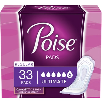 Poise Pads, Ultimate Absorbency, Regular Length