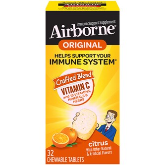 Airborne Chewable Tablets with Vitamin C, Citrus