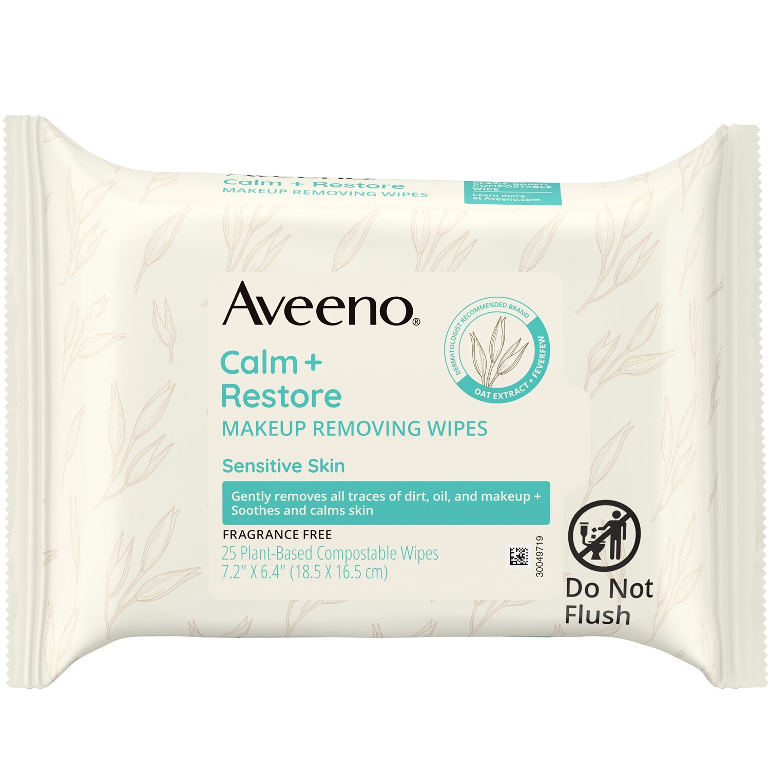 Aveeno Calm + Restore Makeup Removing Wipes, Fragrance-Free