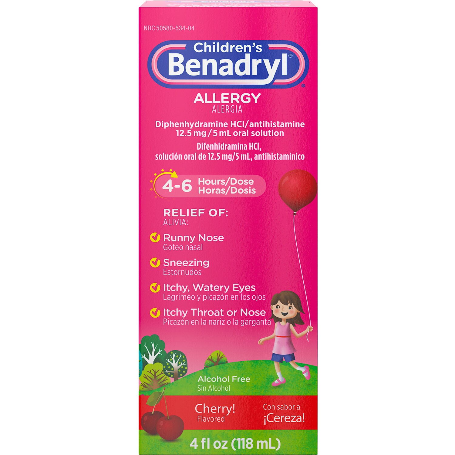 Benadryl Children's Allergy Relief Liquid, Cherry