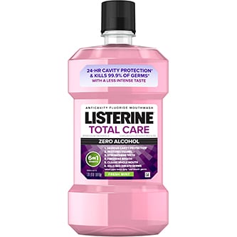 Listerine Total Care Zero Alcohol Anticavity Mouthwash, Fresh Mint