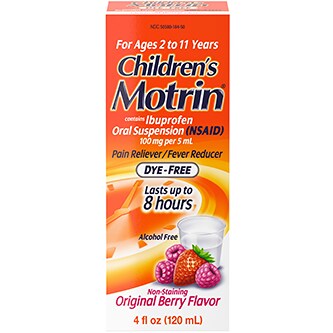 Motrin Children's Pain Reliever & Fever Reducer Oral Suspension, Berry Flavor