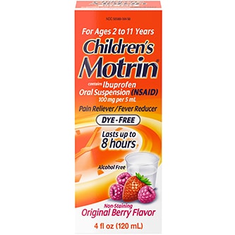 Motrin Children's Pain Reliever & Fever Reducer Oral Suspension, Berry Flavor