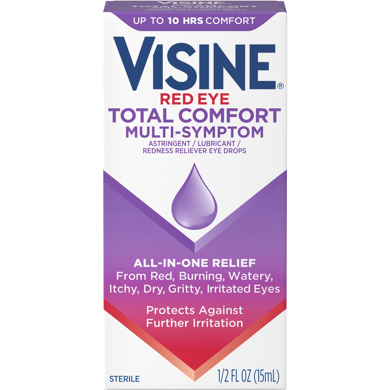 Visine Red Eye Total Comfort Multi-Symptom Relief Eye Drops