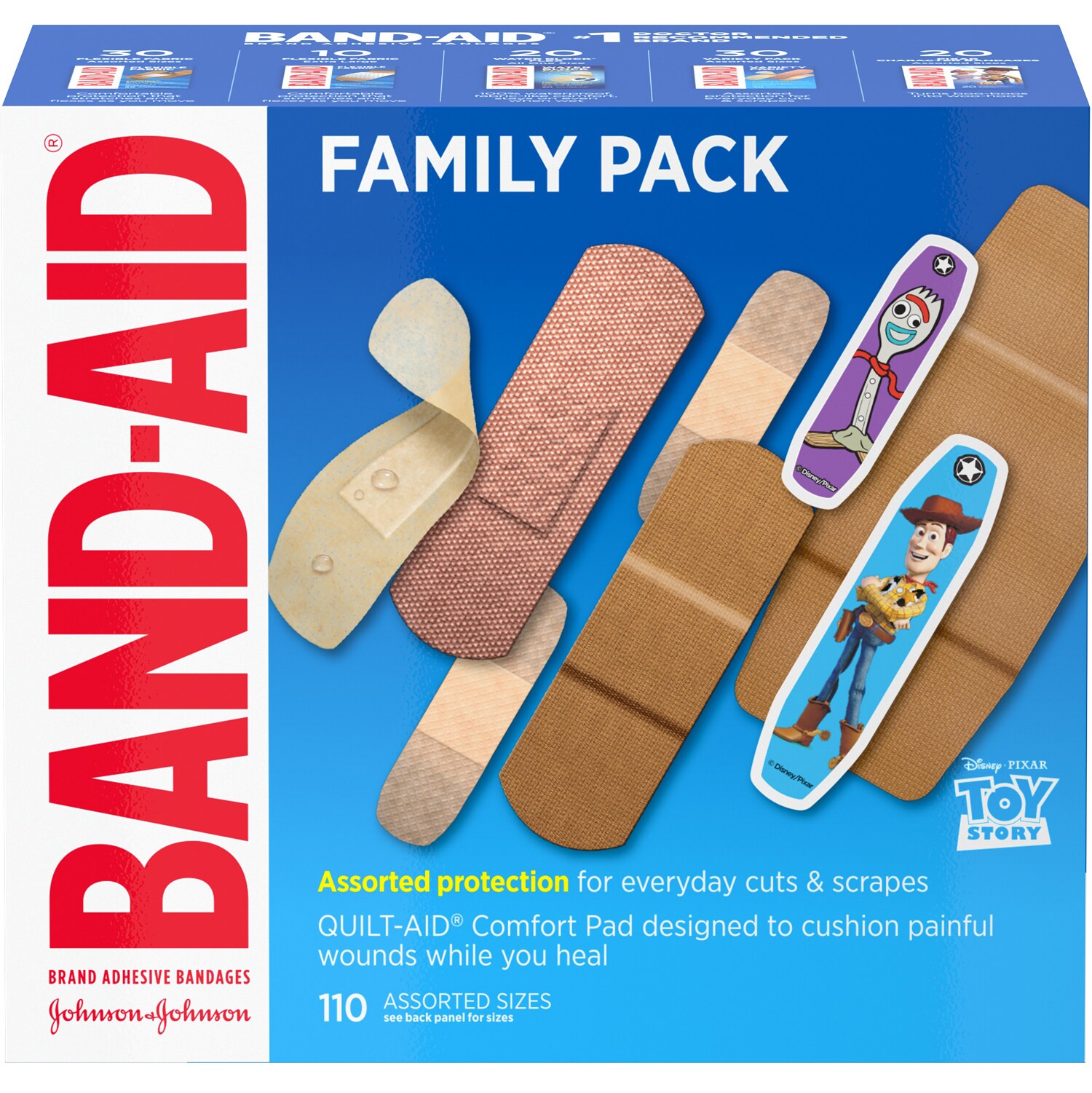 Band-Aid Adhesive Bandages, Assorted Sizes, Family Pack