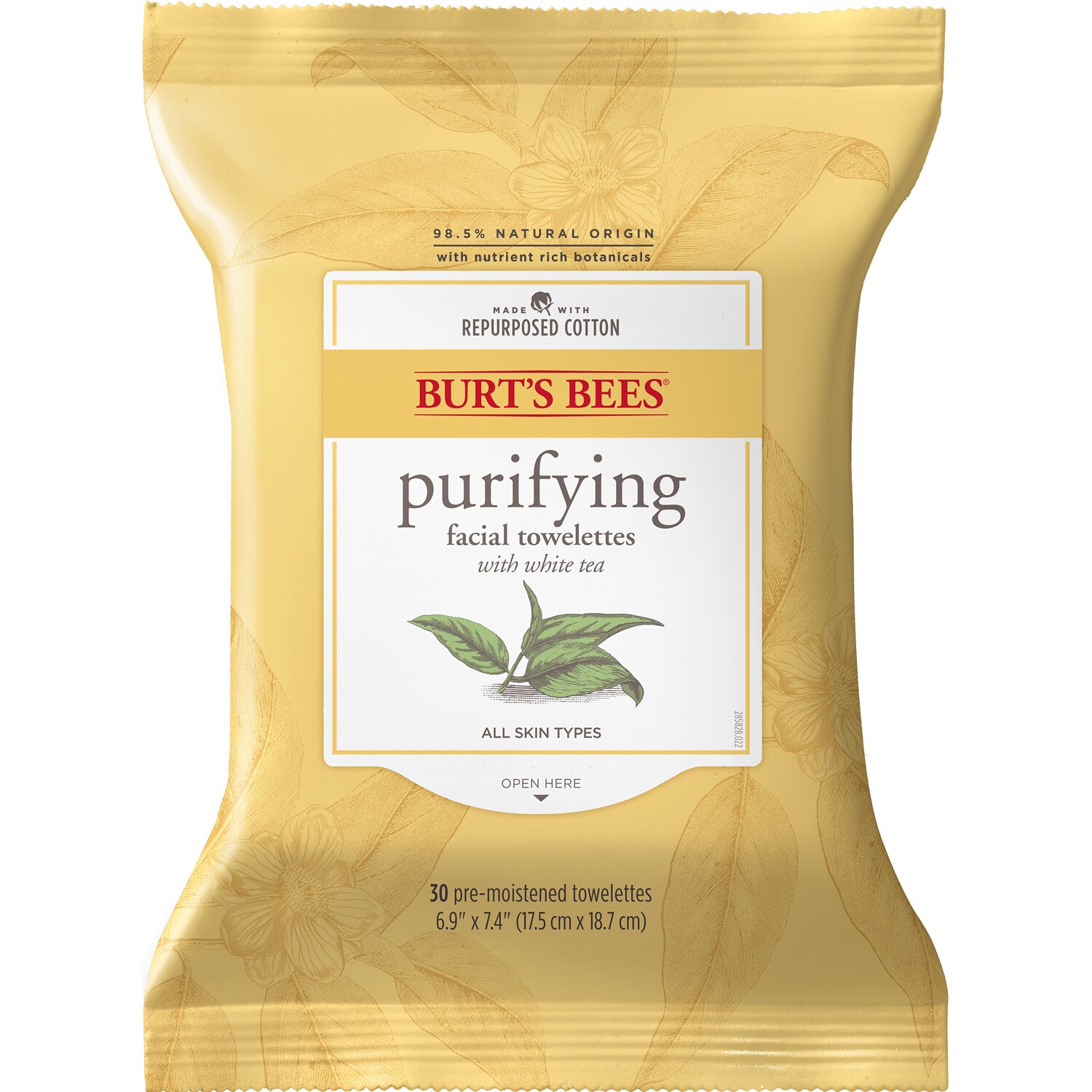 Burt's Bees Purifying Facial Cleanser Towelettes with White Tea