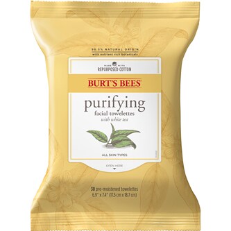 Burt's Bees Purifying Facial Cleanser Towelettes with White Tea