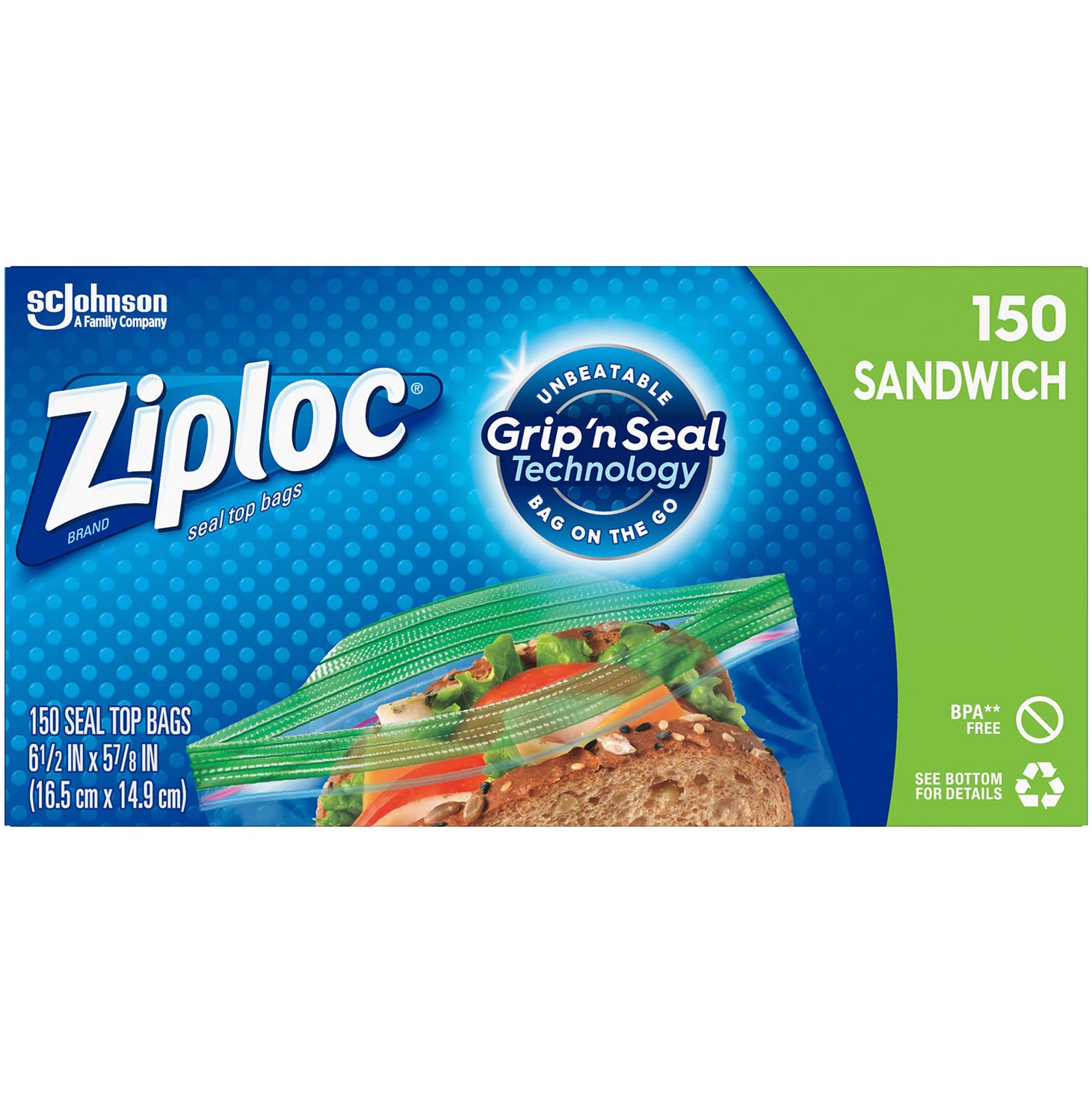 Ziploc Seal Top Sandwich Bags