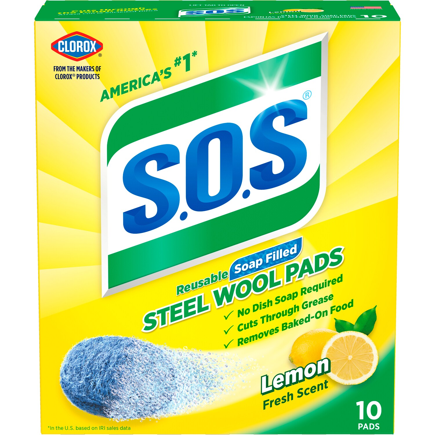 S.O.S. Steel Wool Soap Pads, Lemon Fresh Scent