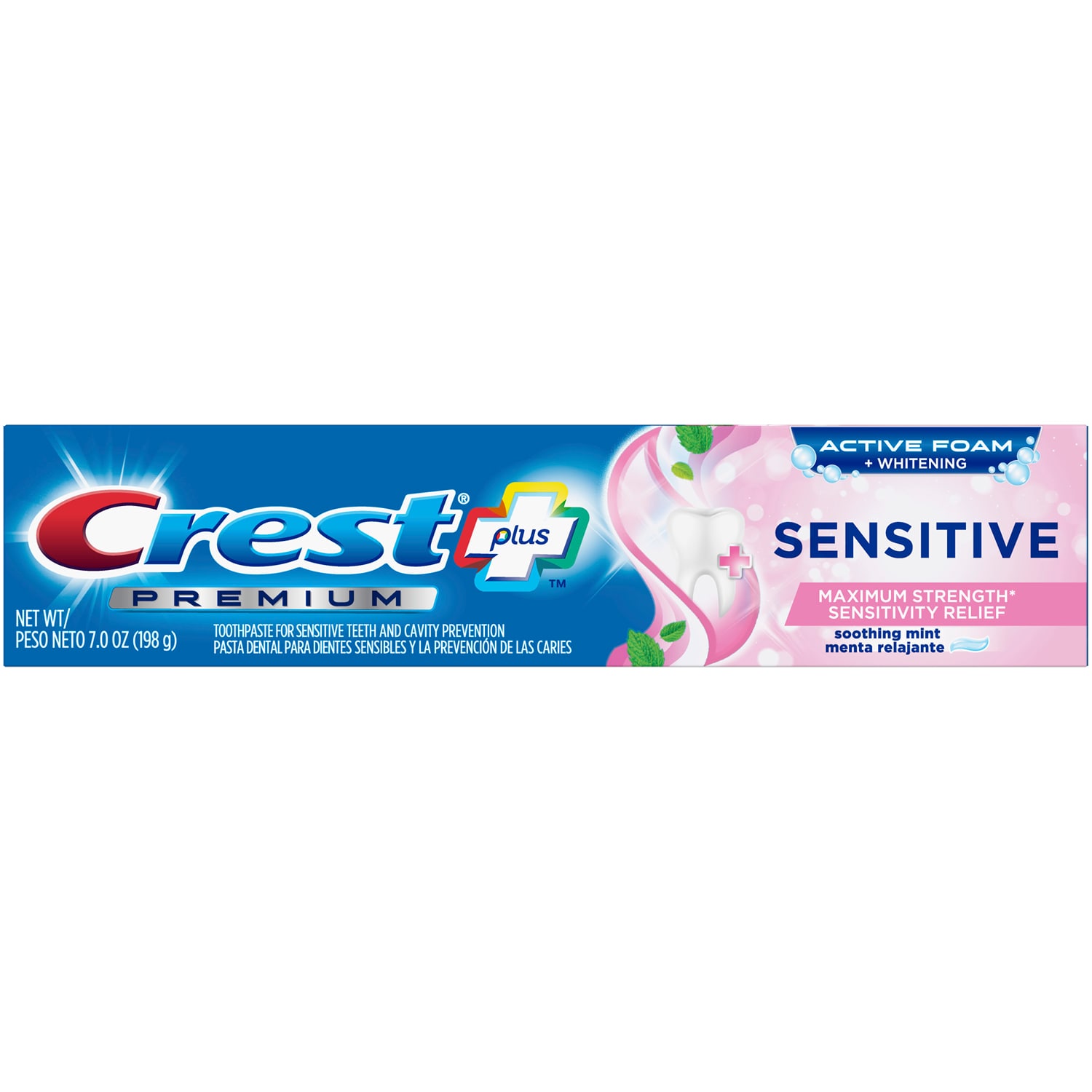 Crest Premium Plus Sensitive Toothpaste, Soothing Mint Flavor